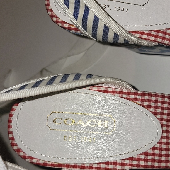 COACH TAMMIE OPEN TOE SLINGBACK WEDGE SANDALS - Picture 10 of 12